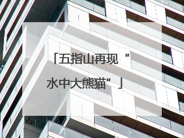 五指山再现“水中大熊猫”