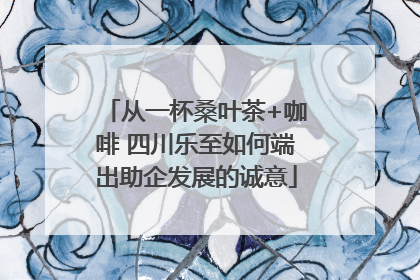 从一杯桑叶茶+咖啡 四川乐至如何端出助企发展的诚意