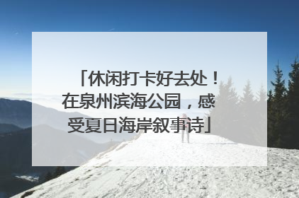 休闲打卡好去处！在泉州滨海公园，感受夏日海岸叙事诗