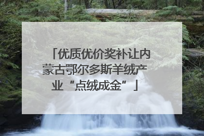 优质优价奖补让内蒙古鄂尔多斯羊绒产业“点绒成金”