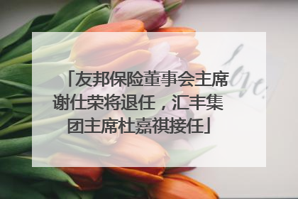 友邦保险董事会主席谢仕荣将退任，汇丰集团主席杜嘉祺接任