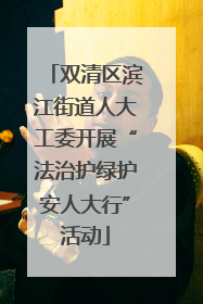双清区滨江街道人大工委开展“法治护绿护安人大行”活动