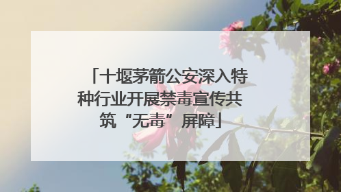 十堰茅箭公安深入特种行业开展禁毒宣传共筑“无毒”屏障