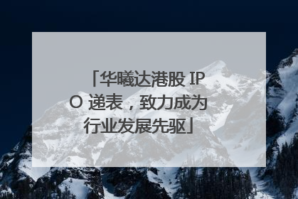 华曦达港股 IPO 递表，致力成为行业发展先驱
