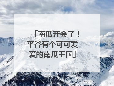 南瓜开会了！平谷有个可可爱爱的南瓜王国