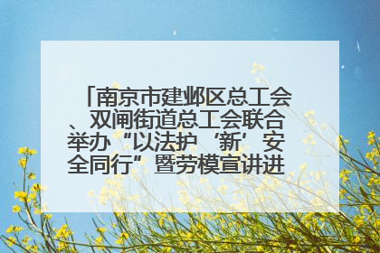 南京市建邺区总工会、双闸街道总工会联合举办“以法护‘新’安全同行”暨劳模宣讲进工地服务活动
