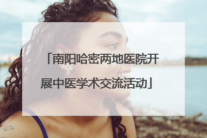 南阳哈密两地医院开展中医学术交流活动