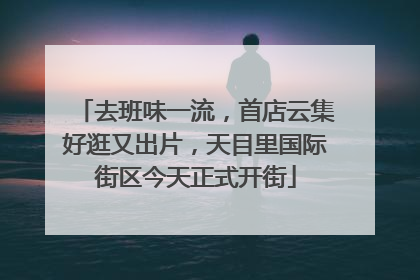 去班味一流，首店云集好逛又出片，天目里国际街区今天正式开街