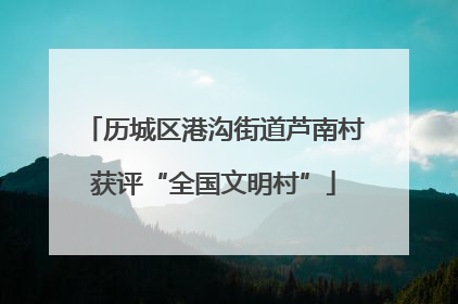 历城区港沟街道芦南村获评“全国文明村”