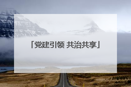 党建引领 共治共享