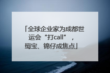 全球企业家为成都世运会“打call”，蜀宝、锦仔成焦点