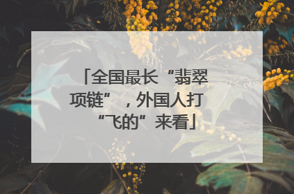 全国最长“翡翠项链”，外国人打“飞的”来看