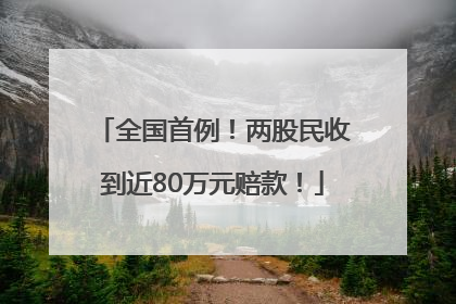 全国首例！两股民收到近80万元赔款！