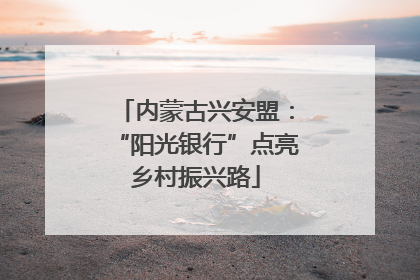 内蒙古兴安盟：“阳光银行”点亮乡村振兴路