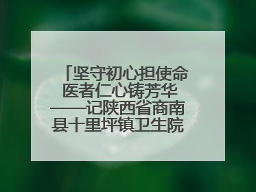 坚守初心担使命 医者仁心铸芳华——记陕西省商南县十里坪镇卫生院副院长贾胡委