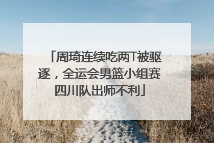 周琦连续吃两T被驱逐，全运会男篮小组赛四川队出师不利