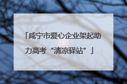 咸宁市爱心企业架起助力高考“清凉驿站”