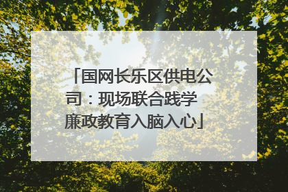 国网长乐区供电公司：现场联合践学 廉政教育入脑入心