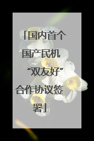 国内首个 国产民机“双友好”合作协议签署