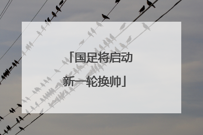 国足将启动新一轮换帅