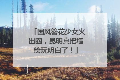 国风簪花少女火出圈，昆明真把墙绘玩明白了！