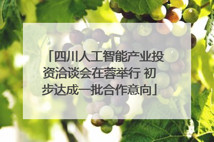 四川人工智能产业投资洽谈会在蓉举行 初步达成一批合作意向