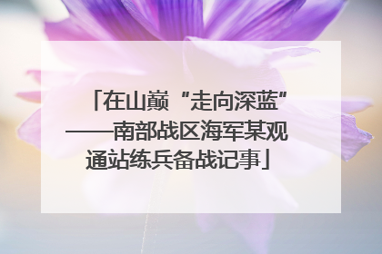 在山巅“走向深蓝”——南部战区海军某观通站练兵备战记事