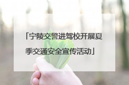 宁陵交警进驾校开展夏季交通安全宣传活动