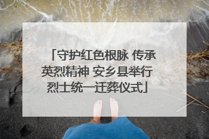 守护红色根脉 传承英烈精神 安乡县举行烈士统一迁葬仪式