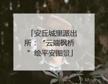 安丘城里派出所：“云端枫桥”绘平安图景