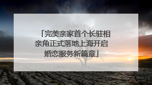 完美亲家首个长驻相亲角正式落地上海开启婚恋服务新篇章