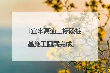 宜来高速三标段桩基施工圆满完成