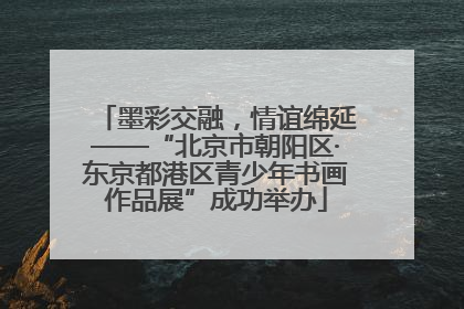 墨彩交融，情谊绵延——“北京市朝阳区·东京都港区青少年书画作品展”成功举办