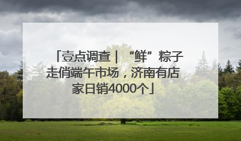 壹点调查｜“鲜”粽子走俏端午市场，济南有店家日销4000个