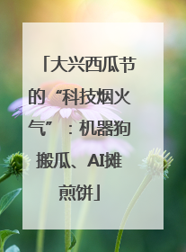 大兴西瓜节的“科技烟火气”：机器狗搬瓜、AI摊煎饼
