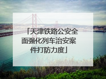 天津铁路公安全面强化列车治安案件打防力度