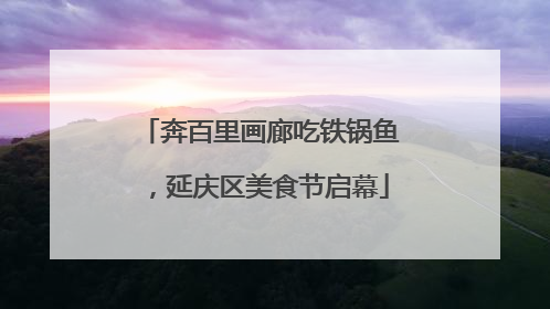奔百里画廊吃铁锅鱼，延庆区美食节启幕