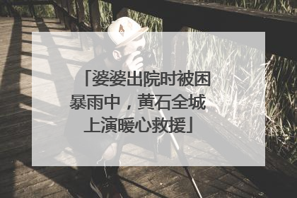 婆婆出院时被困暴雨中，黄石全城上演暖心救援