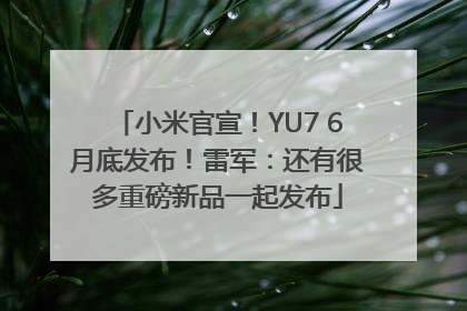 小米官宣！YU7 6月底发布！雷军：还有很多重磅新品一起发布