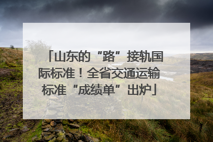 山东的“路”接轨国际标准！全省交通运输标准“成绩单”出炉