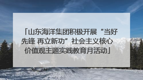 山东海洋集团积极开展“当好先锋 再立新功”社会主义核心价值观主题实践教育月活动