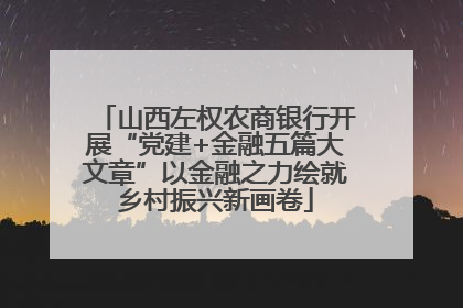 山西左权农商银行开展“党建+金融五篇大文章”以金融之力绘就乡村振兴新画卷