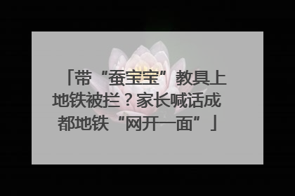 带“蚕宝宝”教具上地铁被拦？家长喊话成都地铁“网开一面”