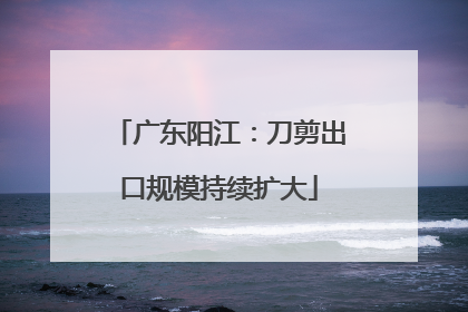广东阳江：刀剪出口规模持续扩大