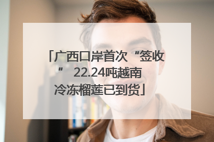 广西口岸首次“签收” 22.24吨越南冷冻榴莲已到货