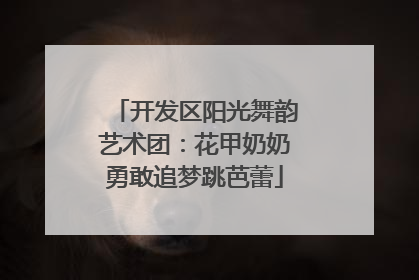 开发区阳光舞韵艺术团：花甲奶奶勇敢追梦跳芭蕾