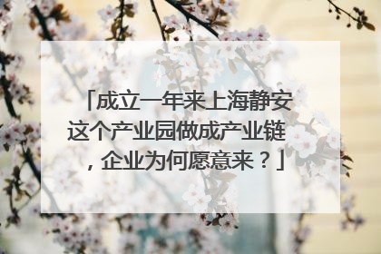 成立一年来上海静安这个产业园做成产业链，企业为何愿意来？