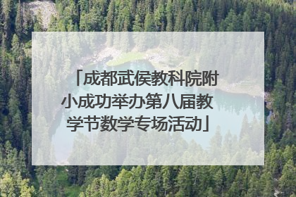 成都武侯教科院附小成功举办第八届教学节数学专场活动
