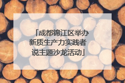 成都锦江区举办新质生产力实践者说主题沙龙活动
