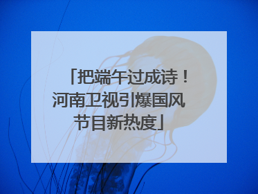 把端午过成诗！河南卫视引爆国风节目新热度